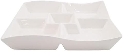 White Basics Collection, Motion Chip-N-Dip Platter, White