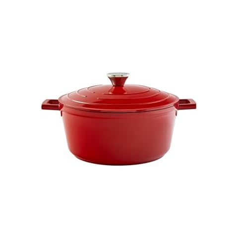 IMUSA USA Red 5 Quart Cast Aluminum Dutch Oven Cover