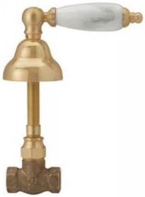 Phylrich2PV158BA_007 - Carrara 1/2 Inch Volume Control, White Marble Lever Handles