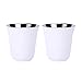 Kubki espresso 304 kubki kawy ze stali nierdzewnej izolowane podwójne zmywarki do naczyń Safe 8 0ml160ml Zestaw 2 izolacji małej pojemności (Capacity : 160ml, Color : White 2pcs)