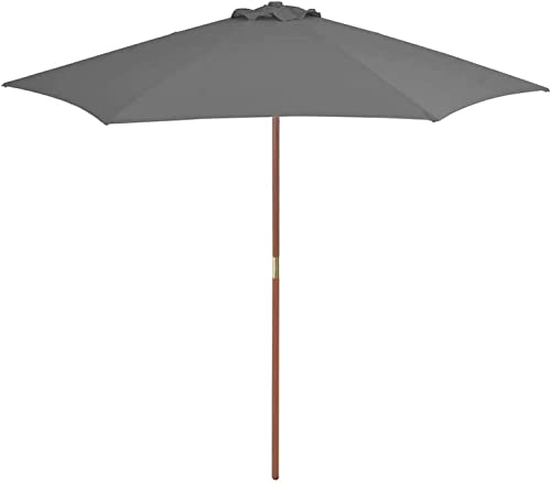 Parasol de exterior antracita para cenas en la terraza y tardes de piscina