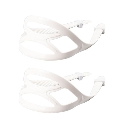 Universal Silicone Replacement Scuba Mask Strap, Swimming Goggles Bungee Glasses Silicone Strap Head Band Parts Headband Accessories for Diving Snorkeling Swim 2PCS (2white)