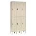 Global Industrial Double Tier Locker, 12x15x36, 6 Door, Ready to Assemble, Tan