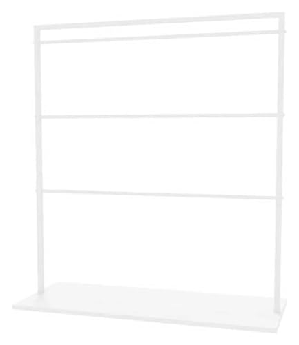 Portant à vêtements pour magasin et présentoir à culottes avec étagères à 3 niveaux