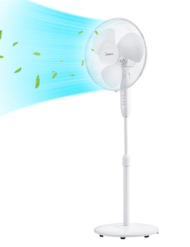 Midea FS40-16JA staande ventilator, sterke windkracht, groot luchtvolume, 40 W vermogen,...