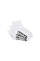 Bonds Kids Logo Quarter Crew Socks - 3 Pack, White (3 Pack), 3-8 (10+ Years)