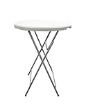 ? AHORRA ESPACIO AL INSTANTE: La mesa plegable redonda de 80×110 cm combina una estructura de acero resistente con resina de alta calidad para ofrecer ligereza y estabilidad; su sistema de plegado con bloqueo anticierre permite reducirla al mínimo en segundos, guardarla en cualquier rincón y transportarla cómodamente, ideal para eventos, catering, terrazas y camping gracias a su superficie lisa y fácil de limpiar.