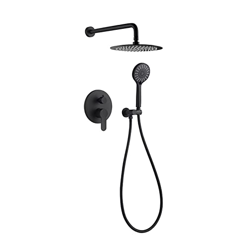 Système de douche complet avec pomme de douche haute et douchette de nettoyage mural