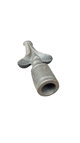 Image of Cast Iron Fence Finials, Multiple Decorative Styles & Sizes, 1 /2 inch to 1 inch Inch Square and Round Spears, Fleur de Lis Design (1 /2 inch Arrow Round, 5)