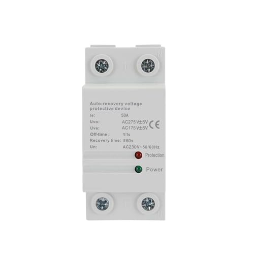 Relais de protection rail DIN 50A évite les pannes d'électroménager dues aux baisses de tension