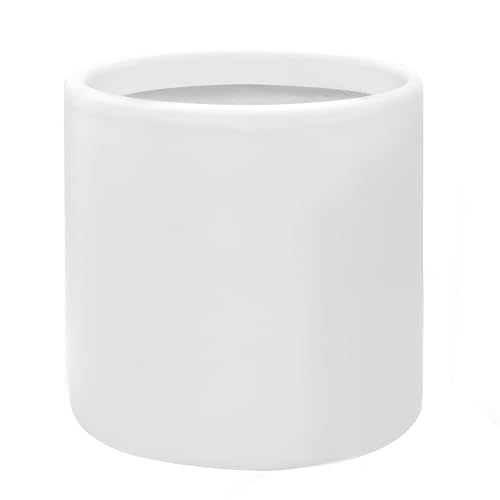 DEPLA LANE Lumero Fiberstone Cylinder Planter, Matte Finishes (L, White) by DEPLA LANE - Used condition - US$60.61