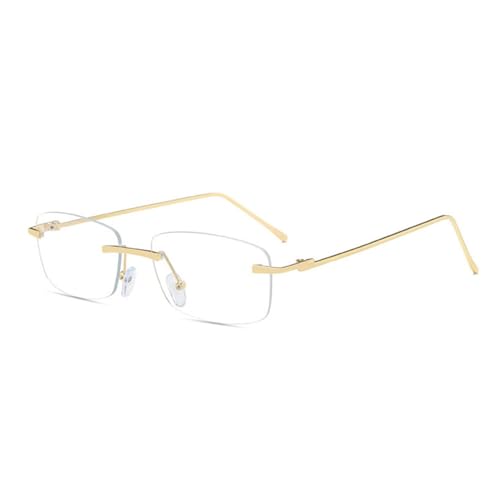 Lunettes de soleil sans monture LVTFCO rectangulaires grises pour homme et femme