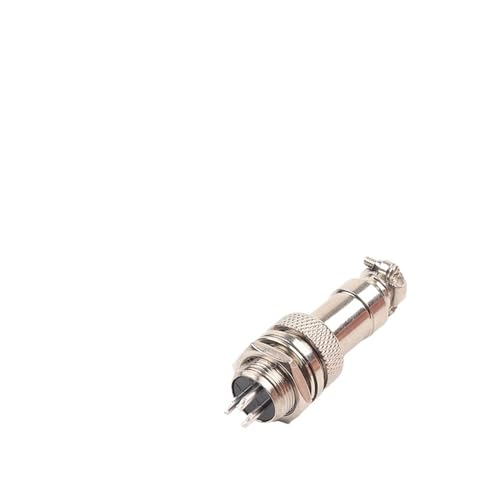 Conector aviación GX12 de 3 pines tipo tuerca para panel de cable macho y hembra