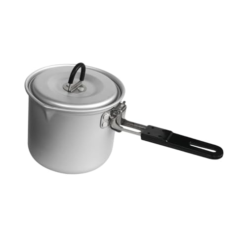 Menolana Camping Pot Cooking Pot Multipurpose Lightweight with Folding Handle Cookware for Backpacking Camping Campfire Outdoor Indoor