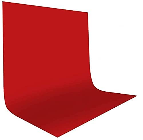 Image of 8x14 Ft. Red Screen Backdrop Background Curtain Rod Pocket for Photography, Photoshoot, Product Photography, Live Streaming, Zoom Meetings, VFX Editing, YouTube Video, FB Short Video, Instagram Reels