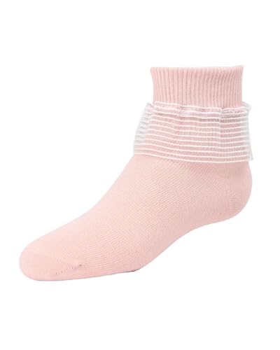 MeMoi Girls' Far Out Cotton Blend Lace Ruffle Socks