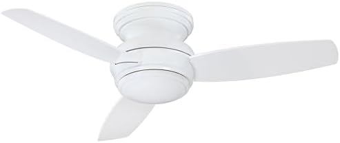Minka-Aire F593L-WH Traditional Concept LED 44" 3-Blade Ceiling Fan and Wall Control, White (LED Light)
