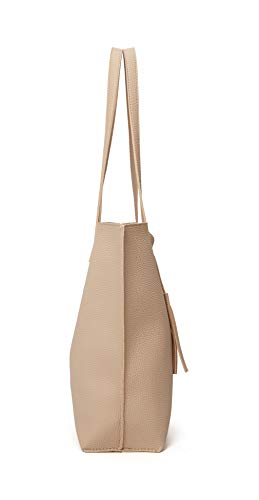 Image of Dreubea Women's Soft Faux Leather Tote Shoulder Bag from, Big Capacity Tassel Handbag
