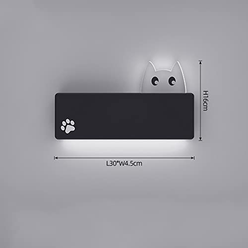Cat Light Lámpara de Pared Infantil LED 9W de Metal Mate rectangular para Cabecera de Dormitorio 3