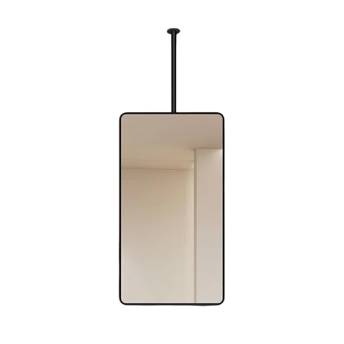 XTGDIEM Espejo Flotante Rectangular For Colgar En El Techo, Espejo Decorativo Grande Suspendido For Baño, Adecuado For El Hogar O El Hotel.(Black,40cmx60cm)