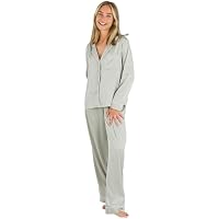 TRAMAS+ Pijama Mujer Satén, Pijama Mujer Largo, Conjunto de