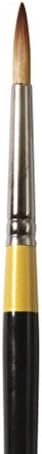 Daler Rowney System 3 Artist Acrylic Paint Brush - Long Handled Round (Size 6)
