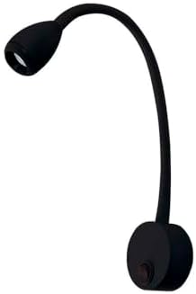 Arandela Led 3w 3000k Haste Flexível Quarto Cabeceira Cama Leitura