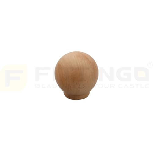 Image of 2 Piece Steam Beech Wood Drawer Knob | Wooden Cabinet Door Handle | Wardrobe & Cupboard Round Knobs | Furniture Pull Handle for Kitchen Cabinets, Dresser, Drawer & Home Decor - 1.5 Inch