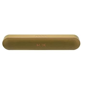3NH JC176 Wireless Bluetooth Portable Speaker,Short Bluetooth SoundBar Speaker for TV with Mic TF Card FM Radio Color Gold Woofer Size/Full-Range 2