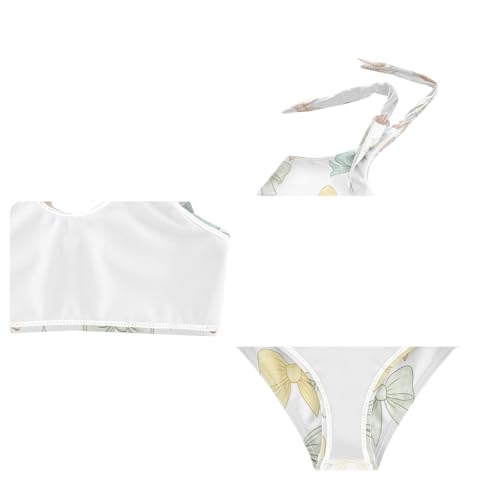 Wusikd Cute Bows Girls Swimsuits Two Piece Swimwear Bikini Set for for Girls Size 3T4