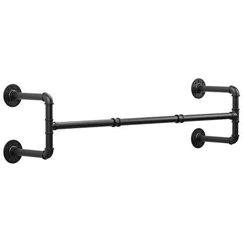 OROPY Industrieller Stil Rohr-Kleidergestell an der Wand befestigte...