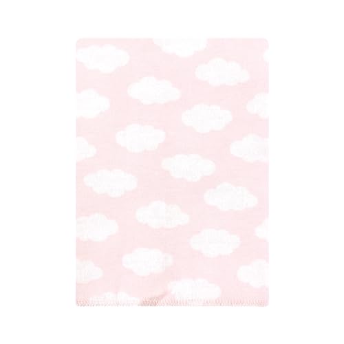 Image of Hudson Baby Unisex Baby Cotton Poly Flannel Burp Cloths Bundle, Unicorns Rainbows, One Size