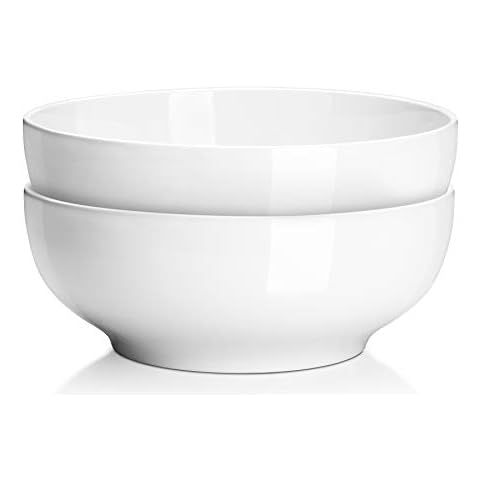 DOWAN Large Ceramic Serving Bowls Set Cover