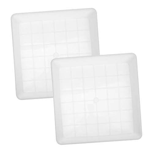 UPKOCH 2 Piezas Bandejas Cuadradas para Macetas Resistentes la Intemperie Bandejas de Drenaje de Plástico para Plantas Suculentas Bonsáis y Jardinería Exteriores