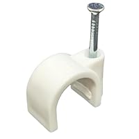 Fermacavi A Chiodo Lumonic - Confezione Da 100 Pezzi Per Cavi Da 4mm (bianco) - Foto 7