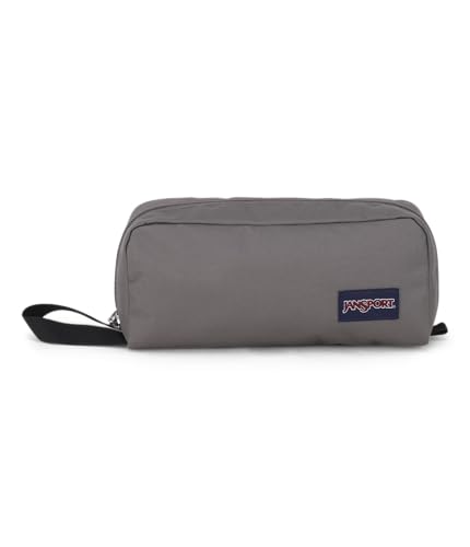 JanSport Perfect Pouch Accordion Opening Single Compartment with 3 Dividers Small Internal Pocket Graphite Grey