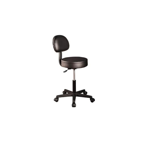 Chaise à roulettes avec dossier noir pour soulager le mal de dos