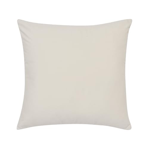 Image of Wakefit Designer Cushion Cover | 16x16 inch | Velvet Foil Print Fabric | Machine Washable | Pack of 1 | Golden Dust | Off White Fabric & Golden Print