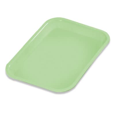 3 Pcs Dental Autoclavable Procedure Set Up Flat Tray Medical Instrument Set Up Flat Tray Size F - 9 5/8" W x 6 5/8" D x 7/8 Seagreen