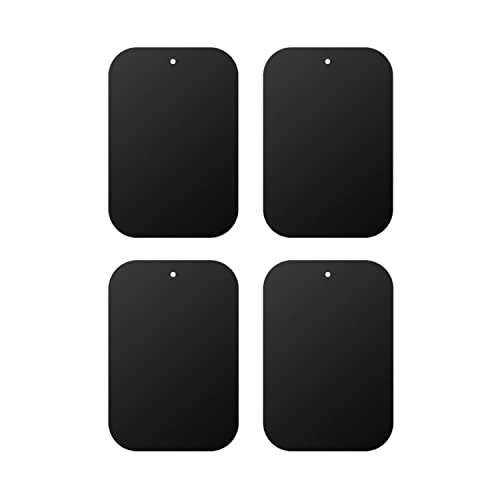 Image of Magnetic Mount Metal Plates for Mobile Phone Holders - 4 Rectangular with 3M Adhesives (Pack of 4 Big)