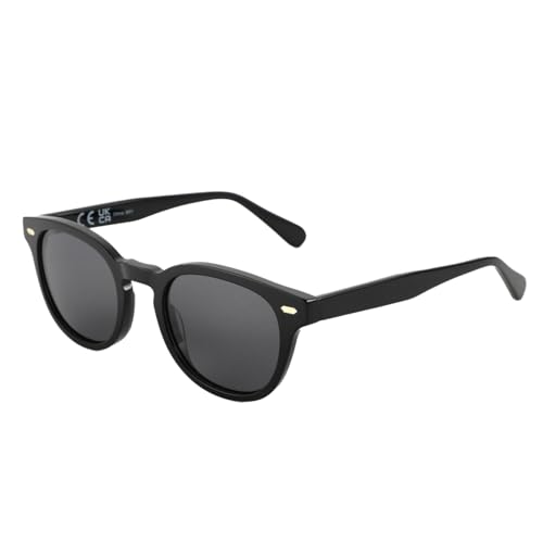 Lunettes de soleil polarisées verres ronds rétro acétate vintage UV400