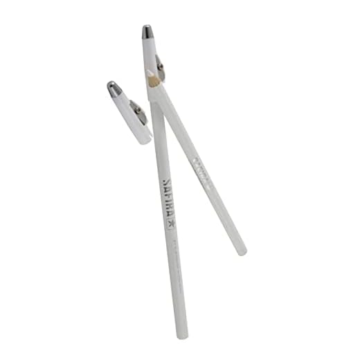 Lápis Delineador Para Olhos Safira Linha Basic Branco Com Apontador Bs10383
