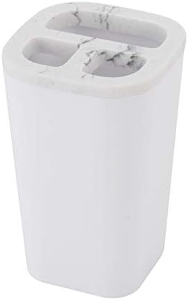 Miniatura 4 de KRALIX Shais - Juego de accesorios de baño de 4 piezas, incluye soporte para cepillos de dientes, dispensador de loción, jabonera y vaso, color