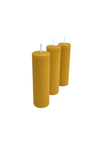 oojeXa, 3 velas de cera de abelha, velas exclusivas como vela de emergência longa queima, 100 velas