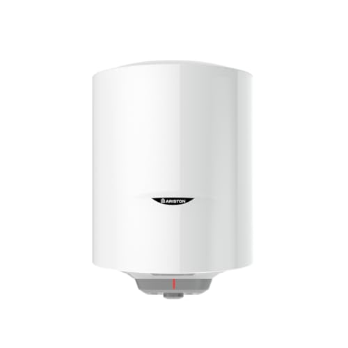 Ariston PRO 1 R 50 litres - Chauffe-eau Électrique Vertical Mural - Résistance Blindée - Température ajustable via molette de réglage - Conçu pour être installé en France