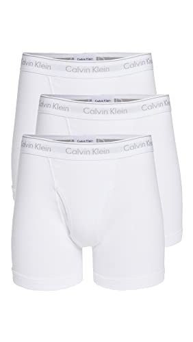 Calvin Klein Men's Cotton Classics 3-pack Boxer Brief, 3 White, Medium