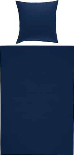 Erwin Müller Bettwäsche, Bettgarnitur Uni Nördlingen dunkelblau Größe...