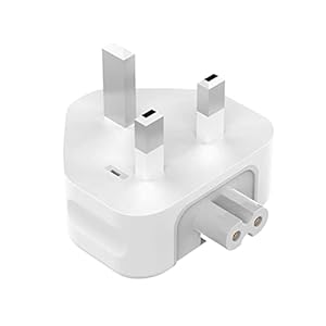 UK Plug for Macbook Charger Adapter, DGTRD Mac Duckhead 3 Pins Converter AC Adaptor Wall Plug Replacement Head with Fuse, for MacBooks Pro Air iBook iPod iPad iPhone Power Adapter etc (1 Pack)