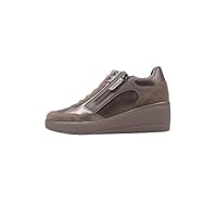 Geox Girls Hi-Top Trainers Sneaker, Dk Taupe, 6.5 Big Kid