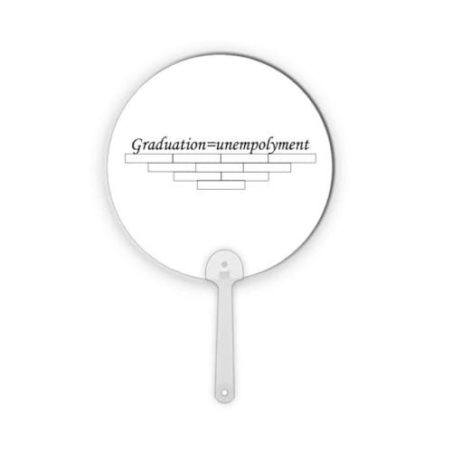 Éventail rond en plastique objet déco artisanat citation chômage